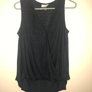 Sleeveless black top